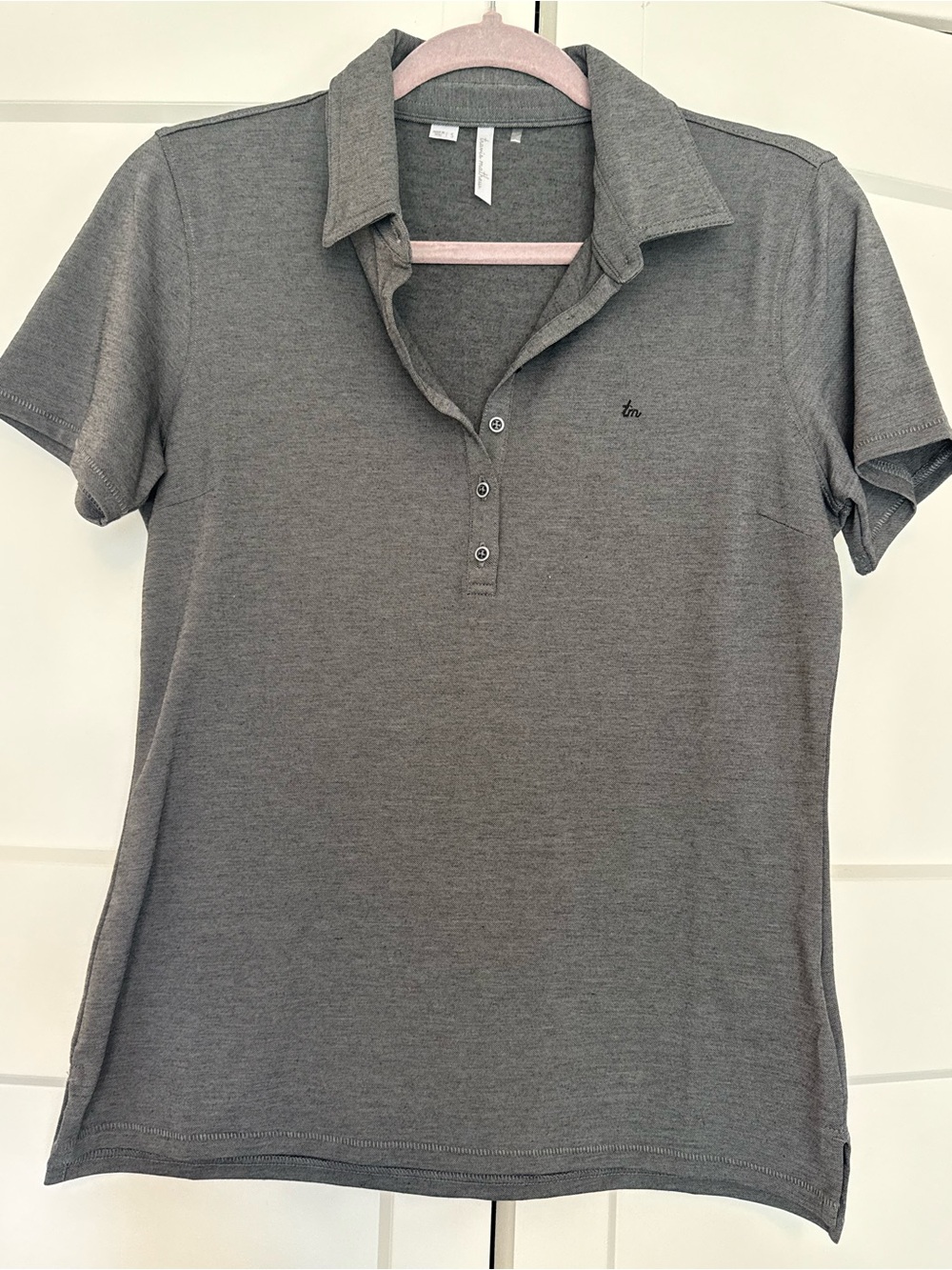 Travis Matthew Women's Short-Sleeve Grey Polo Top